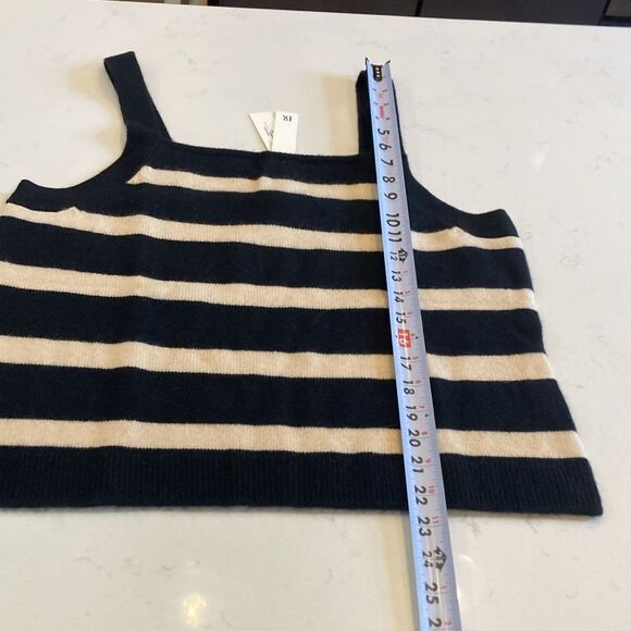 Banana Republic SET Square Neck Sweater Tank + Relaxed Cashmere Cardigan Striped - Picture 9 of 10